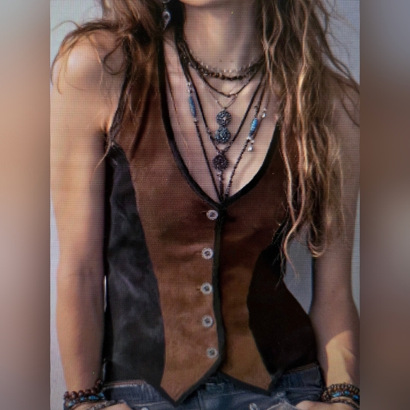 Source Unknown Tops - Womens Western Cowgirl Vest Button Front Size Large